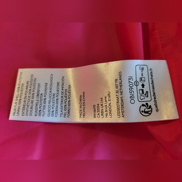 Anthropologie Faux Fur Pink Double Breasted Coat Size Large - Picture 5 of 10